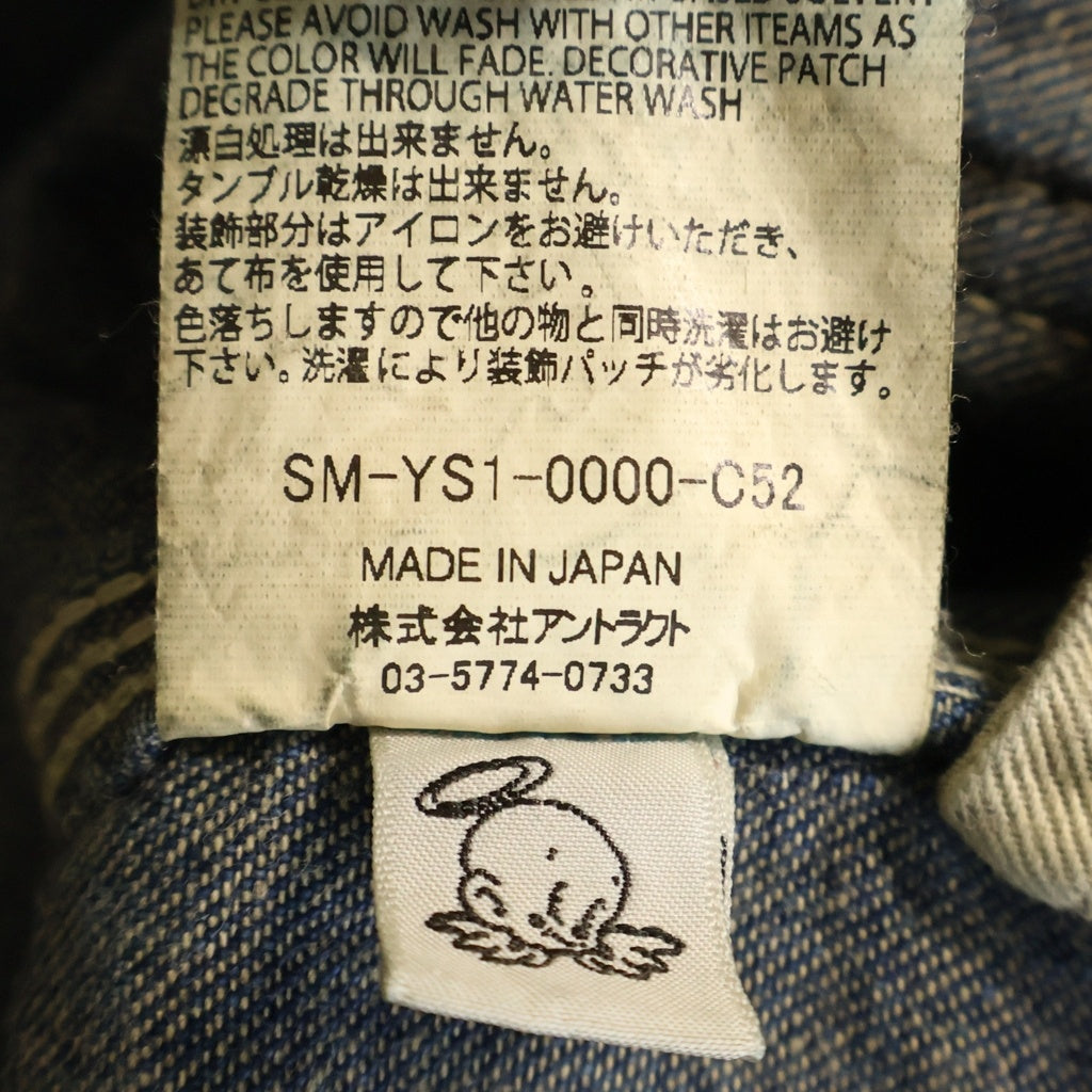 SAINT MICHAEL(セントマイケル) 24AW ×DENIM TEARS DT OVER ALL デニムティアーズ フラワープリント デニムオーバーオール インディゴ SM-YS1-0000-C52