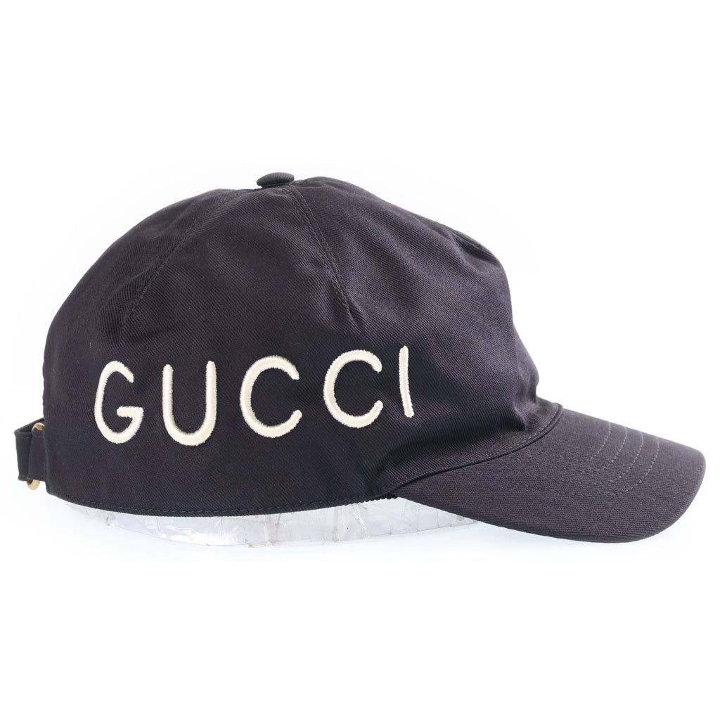 GUCCI(グッチ) 17AW LOVED EMBROIDERY BASEBALL CAP ラブド ロゴエンブロイダリー 6パネル ベースボールキャップ ブラック 478948 3HD05