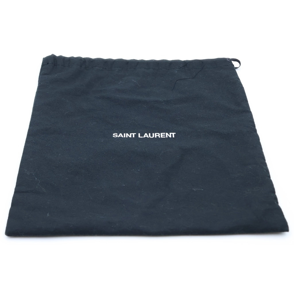 SAINT LAURENT PARIS(サンローランパリ) クロコダイル型押し スクエアバックル レザーベルト ブラック 669481 レディース