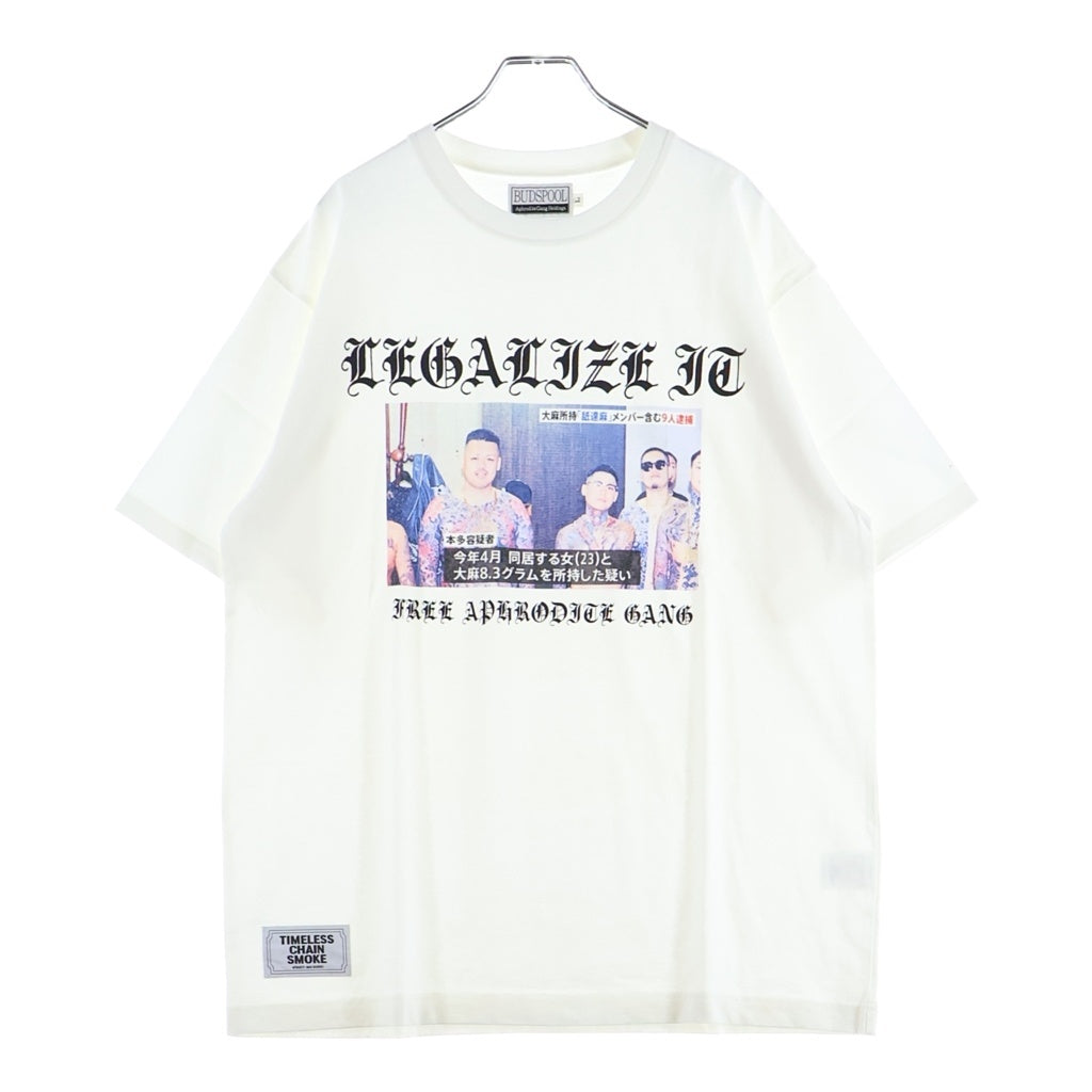 BUDSPOOL(バッズプール) FREE APHRODITE GANG S/S TEE フリー アフロディーテ ギャング 半袖Tシャツ カットソー ホワイト