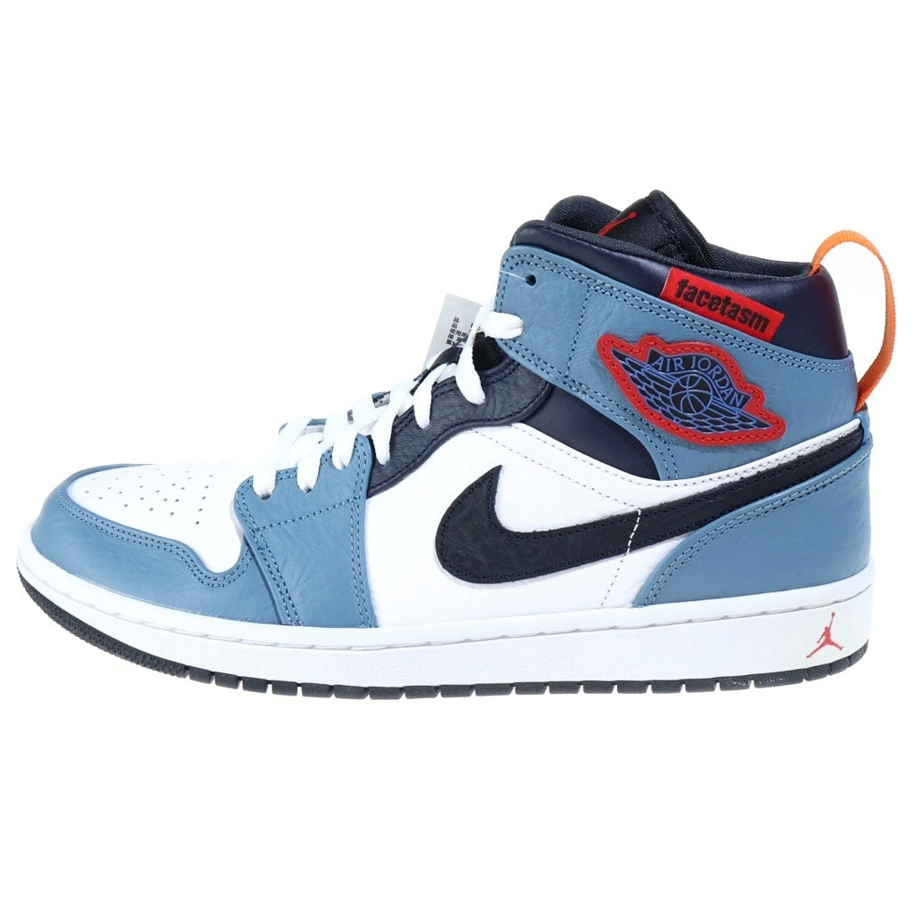 NIKE(ナイキ) ×FACETASM AIR JORDAN MID SE FRLS APLA ファセッタズム エアジョーダン 1 ミッドカットスニーカー ブルー/ホワイト US9.5/27.5cm CU2802-100