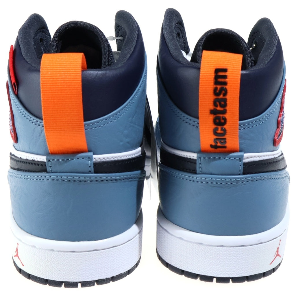 NIKE(ナイキ) ×FACETASM AIR JORDAN MID SE FRLS APLA ファセッタズム エアジョーダン 1 ミッドカットスニーカー ブルー/ホワイト US9.5/27.5cm CU2802-100
