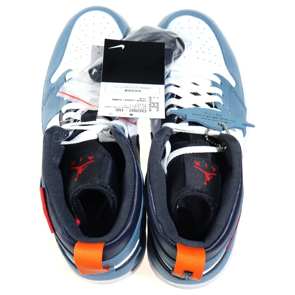 NIKE(ナイキ) ×FACETASM AIR JORDAN MID SE FRLS APLA ファセッタズム エアジョーダン 1 ミッドカットスニーカー ブルー/ホワイト US9.5/27.5cm CU2802-100