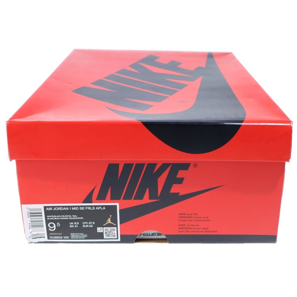 NIKE(ナイキ) ×FACETASM AIR JORDAN MID SE FRLS APLA ファセッタズム エアジョーダン 1 ミッドカットスニーカー ブルー/ホワイト US9.5/27.5cm CU2802-100