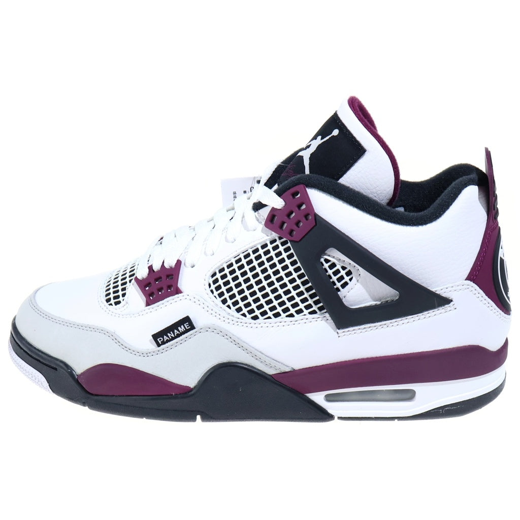 NIKE(ナイキ) ×Paris Saint-Germain AIR JORDAN 4 RETRO PSG パリサンジェルマン エアジョーダン ハイカットスニーカー ホワイト/パープル US10/28cm CZ5624-100