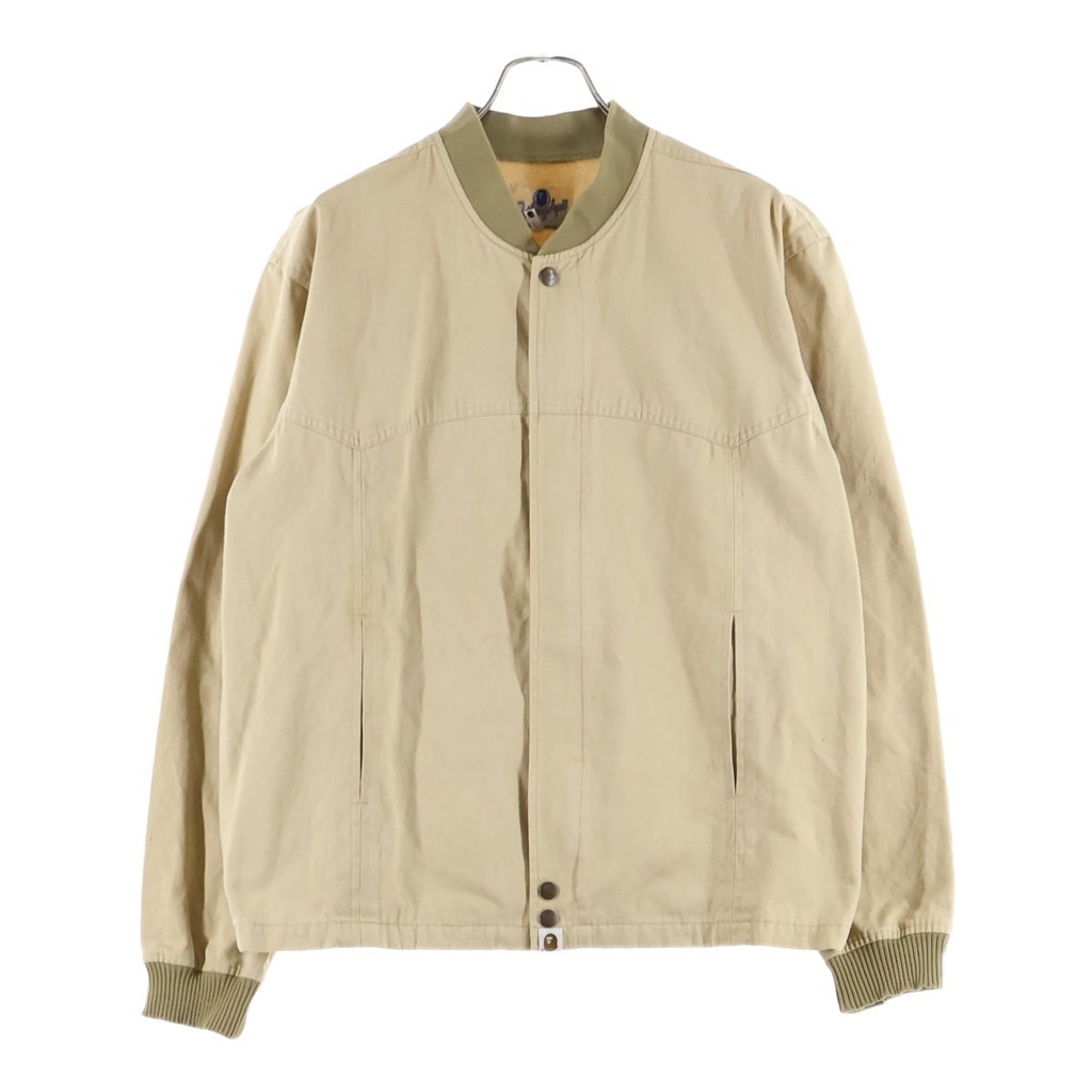 A BATHING APE(アベイシングエイプ) カップショルダー ジップアップダービージャケット ブルゾン ベージュ