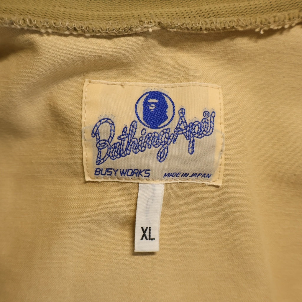 A BATHING APE(アベイシングエイプ) カップショルダー ジップアップダービージャケット ブルゾン ベージュ