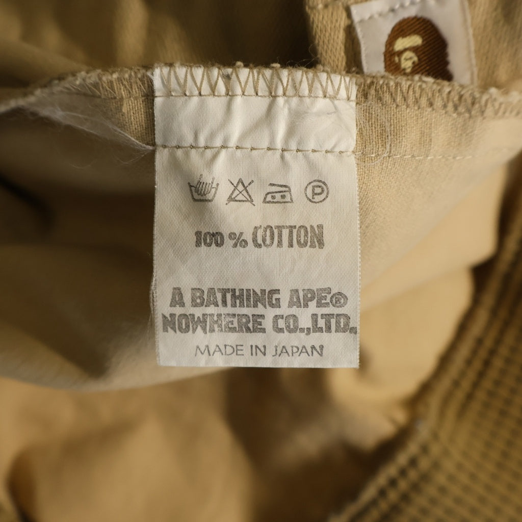 A BATHING APE(アベイシングエイプ) カップショルダー ジップアップダービージャケット ブルゾン ベージュ