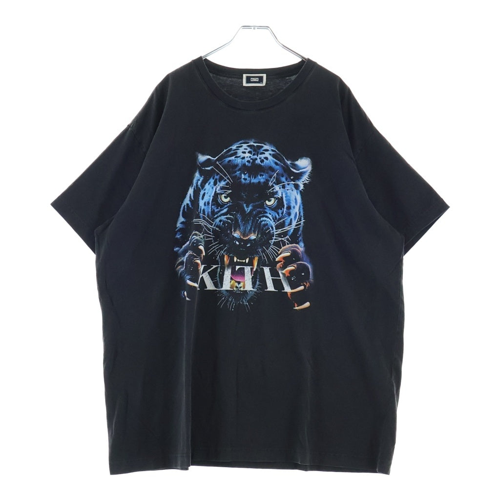 KITH(キス) 25SS JAGUAR TEE フロントジャガープリント クルーネック 半袖Tシャツ カットソー ブラック KHM033551