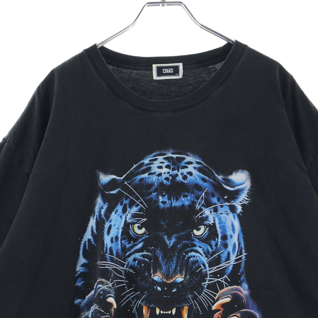 KITH(キス) 25SS JAGUAR TEE フロントジャガープリント クルーネック 半袖Tシャツ カットソー ブラック KHM033551