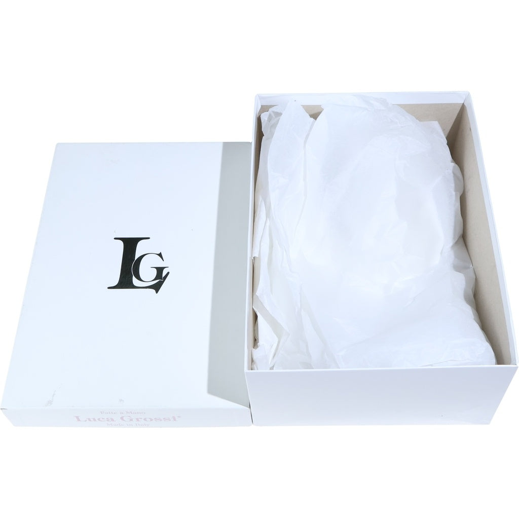 NO BRAND(ノーブランド) Luca Grossi ルカグロッシ メタルパーツ 厚底 幾何学 ビットローファー レディース ブラック K072M