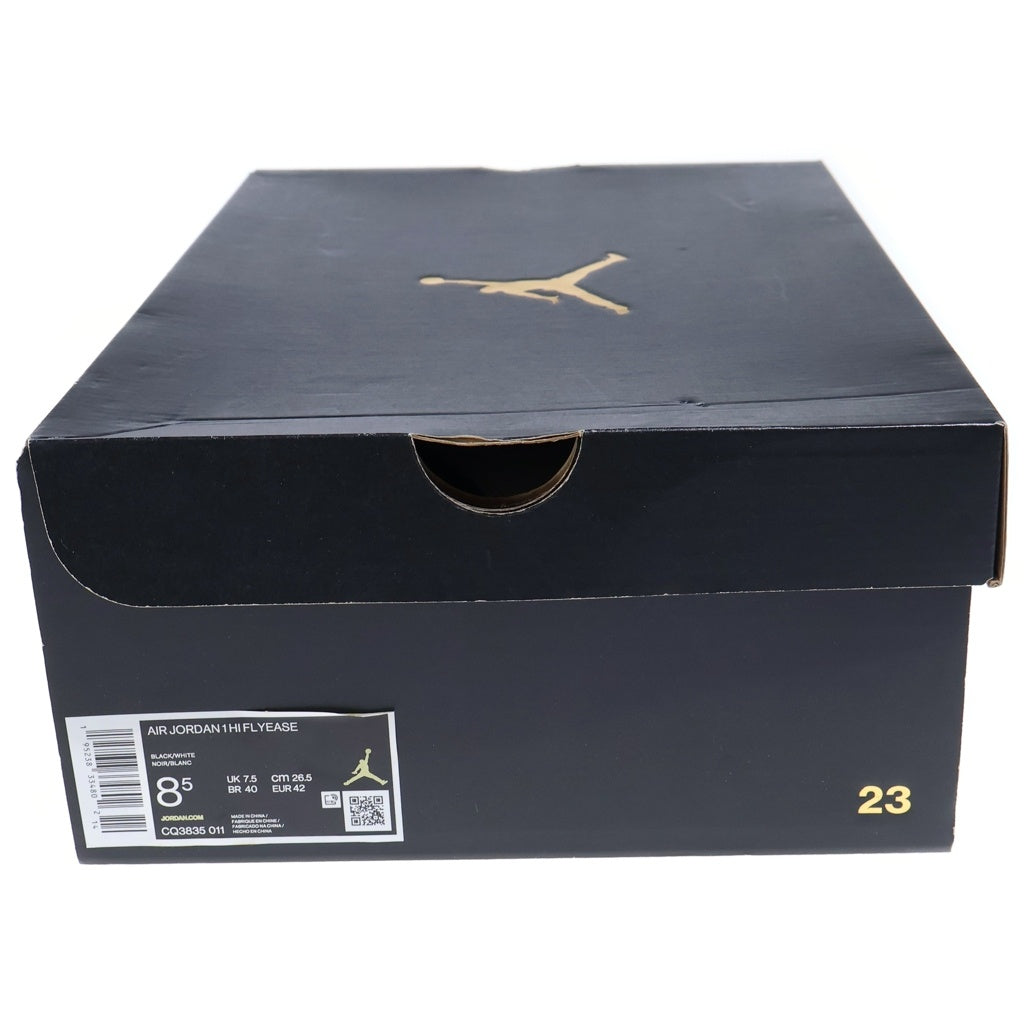 NIKE(ナイキ) AIR JORDAN 1 HI FLYEASE エア ジョーダン1 ハイフライイーズ ハイカットスニーカー ブラック/ホワイト US8.5/26.5cm CQ3835-011