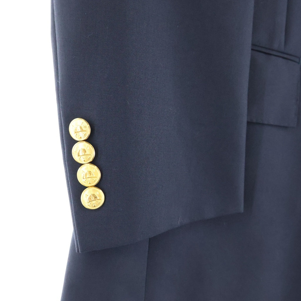 POLO RALPH LAUREN(ポロラルフローレン) 90S VINTAGE 日本製 ヴィンテージ 金ボタン ウール3Bテーラードジャケット 紺ブレザー ネイビー BZ-RL-KM-0103