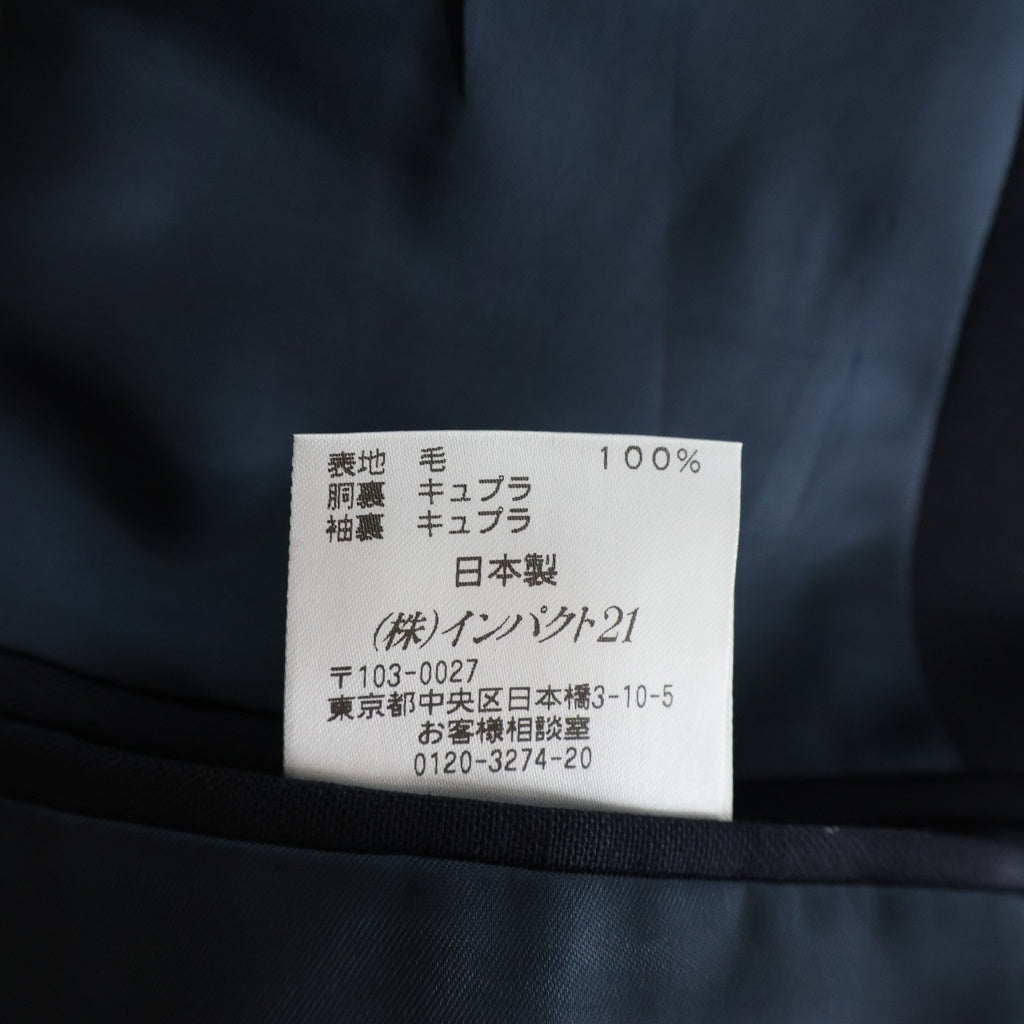 POLO RALPH LAUREN(ポロラルフローレン) 90S VINTAGE 日本製 ヴィンテージ 金ボタン ウール3Bテーラードジャケット 紺ブレザー ネイビー BZ-RL-KM-0103