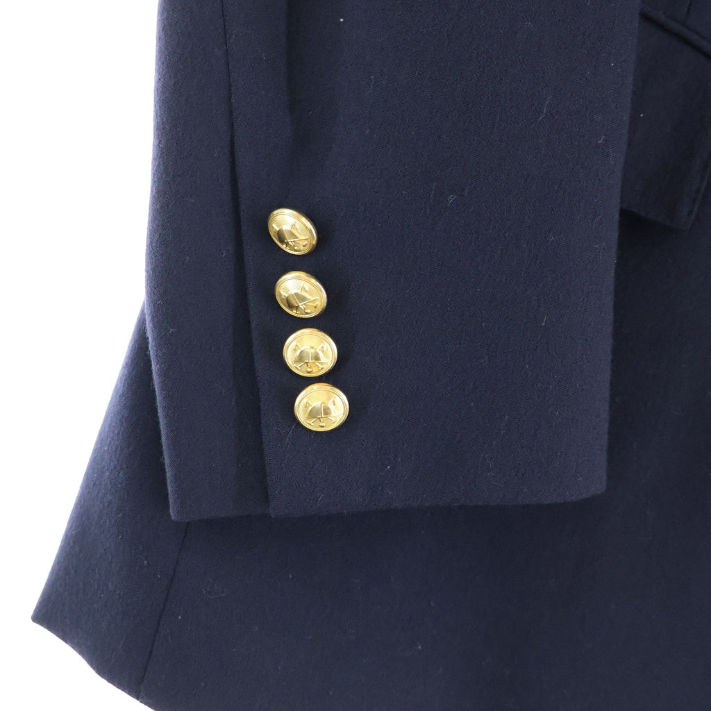 POLO RALPH LAUREN(ポロラルフローレン) 90S VINTAGE USA製 ヴィンテージ 金ボタン ウールフランネル3Bテーラードジャケット 紺ブレザー ネイビー