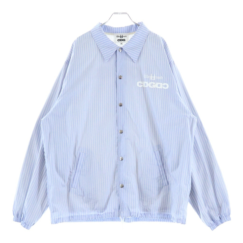 CDG(シーディージー) 25AW ×G-DRAGON Ubermensch CLASSIC COACH JACKET STRIPE クラシック ストライプ柄 コーチジャケット ライトブルー SP-J002 AD2025