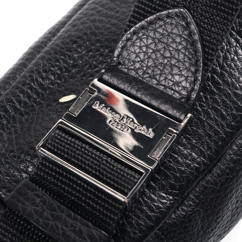 Maison Margiela(メゾンマルジェラ) 20SS 4ステッチ レザーウエストショルダーバッグ ブラック S55WB0019