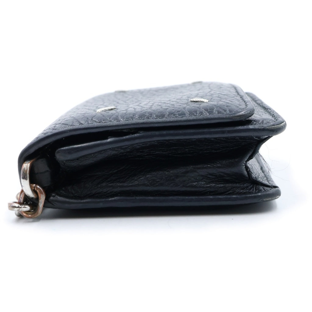 Maison Margiela(メゾンマルジェラ) 4ステッチ レザー チェーンコンパクトウォレット 財布 ブラック SA3UI0009