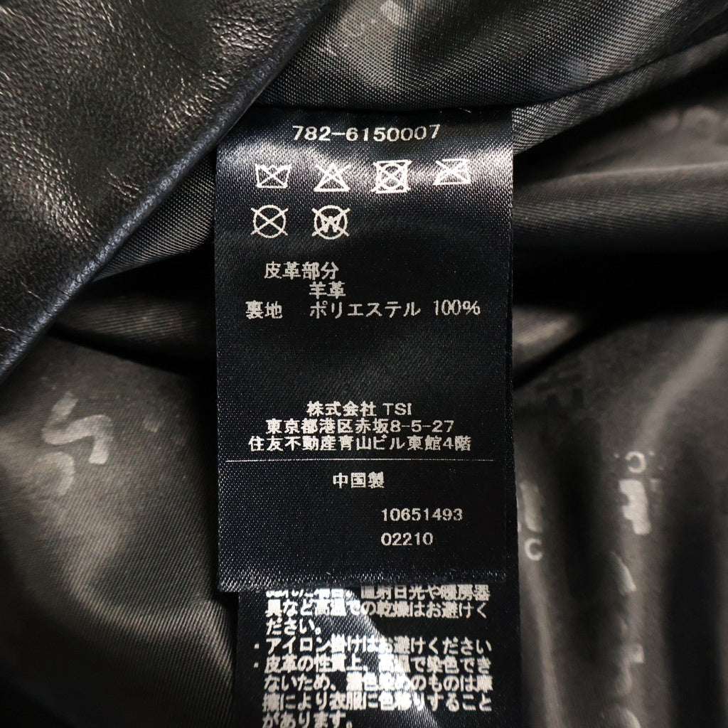 SCHOTT(ショット) LEATHER CAR COAT レザー カーコート ジャケット ブラック 782-6150007