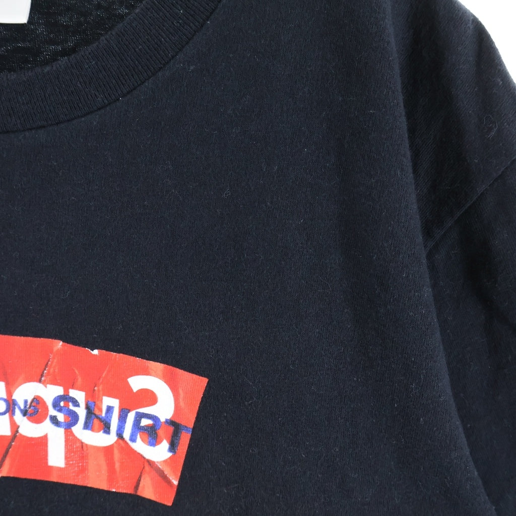 SUPREME(シュプリーム) 17SS ×COMME des GARCONS SHIRT Box Logo Tee コムデギャルソンシャツ ボックスロゴ プリントTシャツ 半袖クルーネックカットソー ブラック