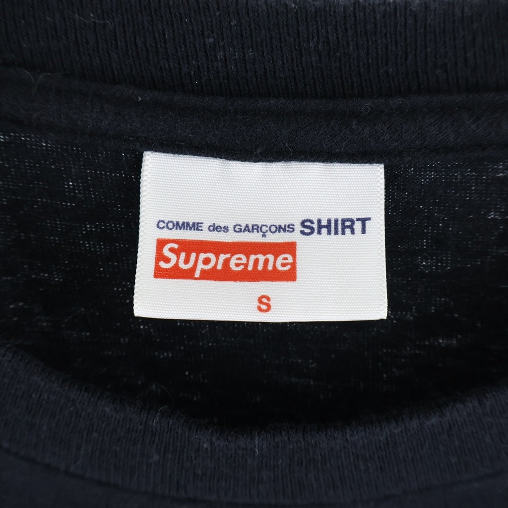 SUPREME(シュプリーム) 17SS ×COMME des GARCONS SHIRT Box Logo Tee コムデギャルソンシャツ ボックスロゴ プリントTシャツ 半袖クルーネックカットソー ブラック