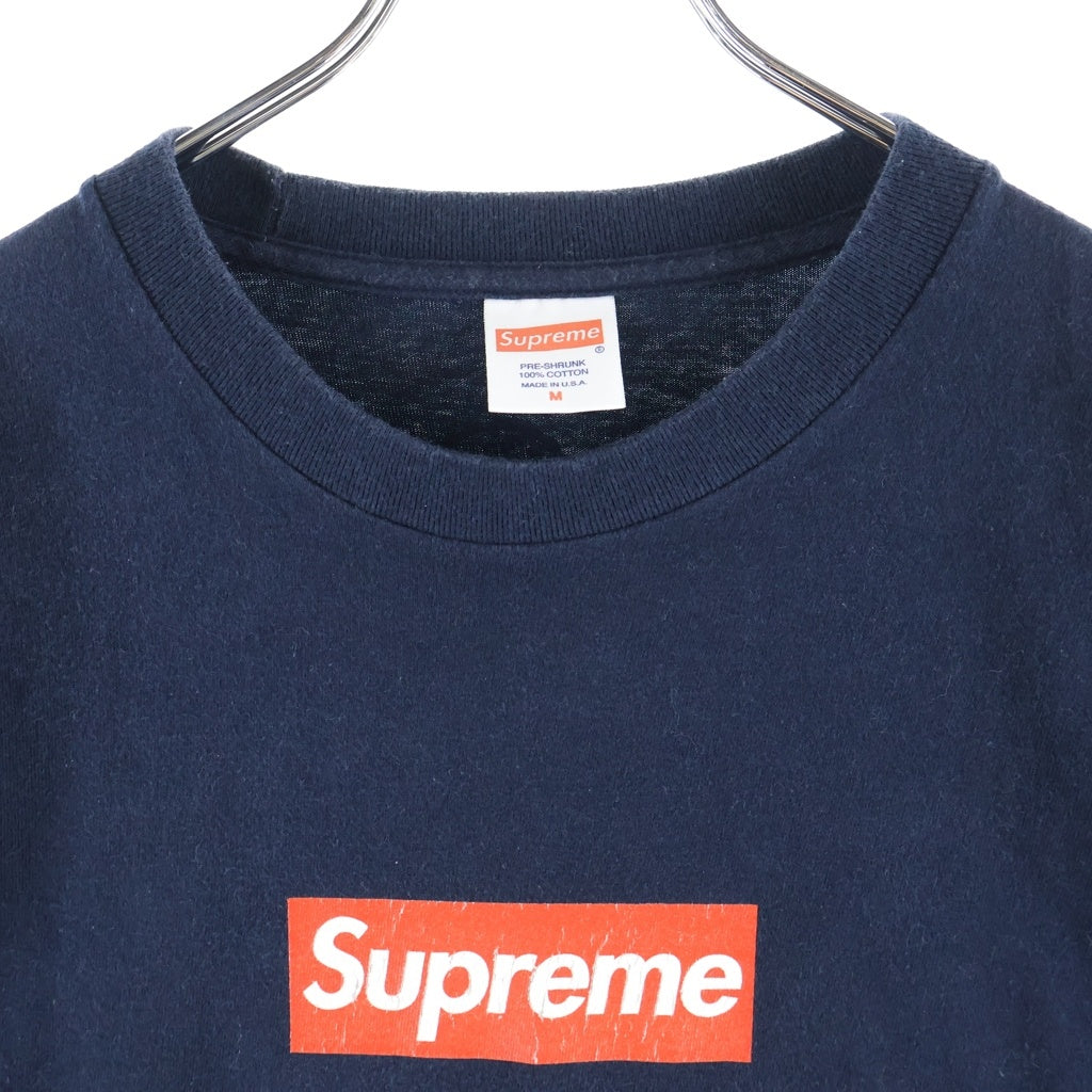 SUPREME(シュプリーム) 14SS Box Logo Tee 20th Anniversary 20周年 ボックスロゴ Tシャツ 半袖クルーネックカットソー ネイビー