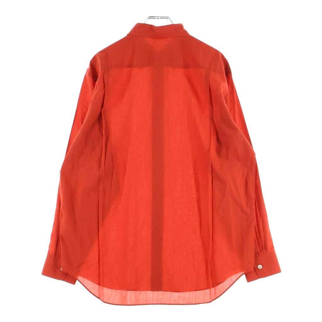AURALEE(オーラリー) 26SS SUPER FINE COTTON LAWN SHIRT スーパーファインコットンローン 長袖ボタンシャツ レディース レッド A26SS03CL