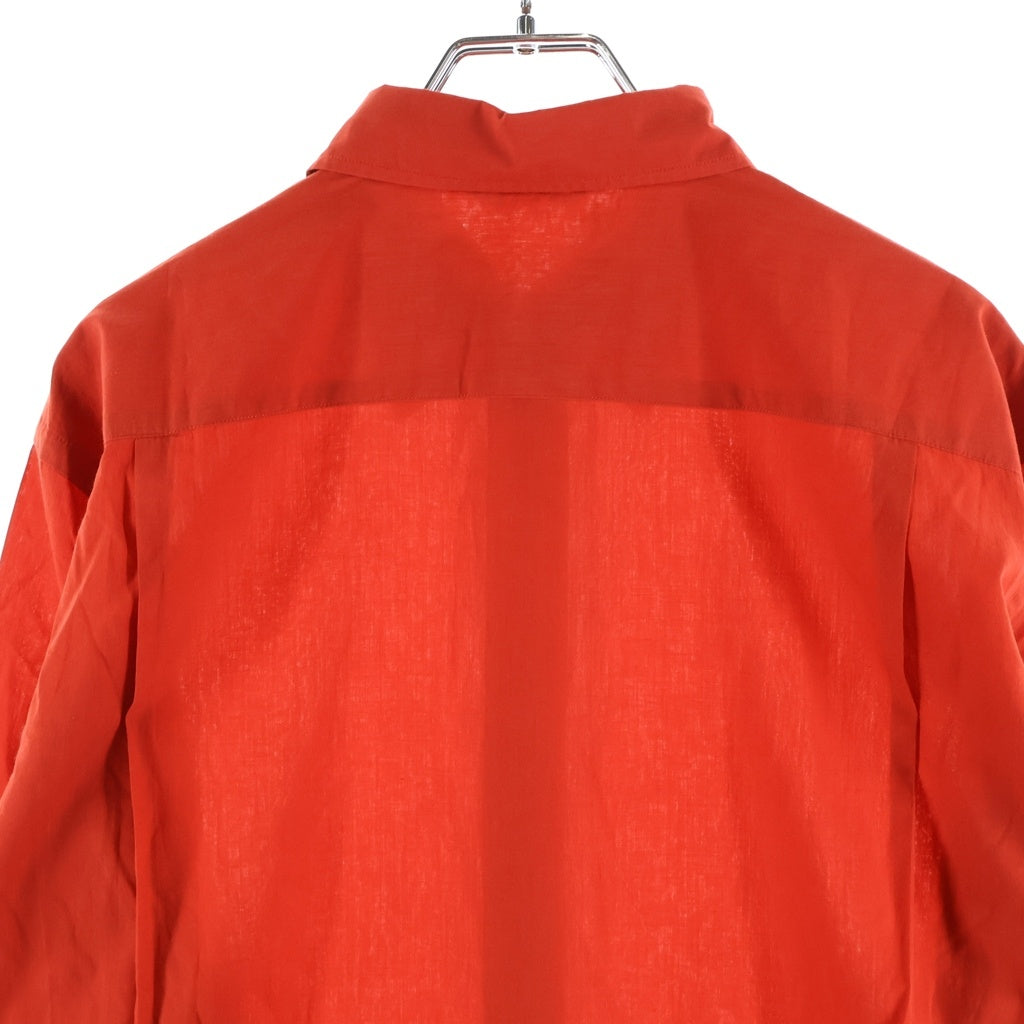 AURALEE(オーラリー) 26SS SUPER FINE COTTON LAWN SHIRT スーパーファインコットンローン 長袖ボタンシャツ レディース レッド A26SS03CL