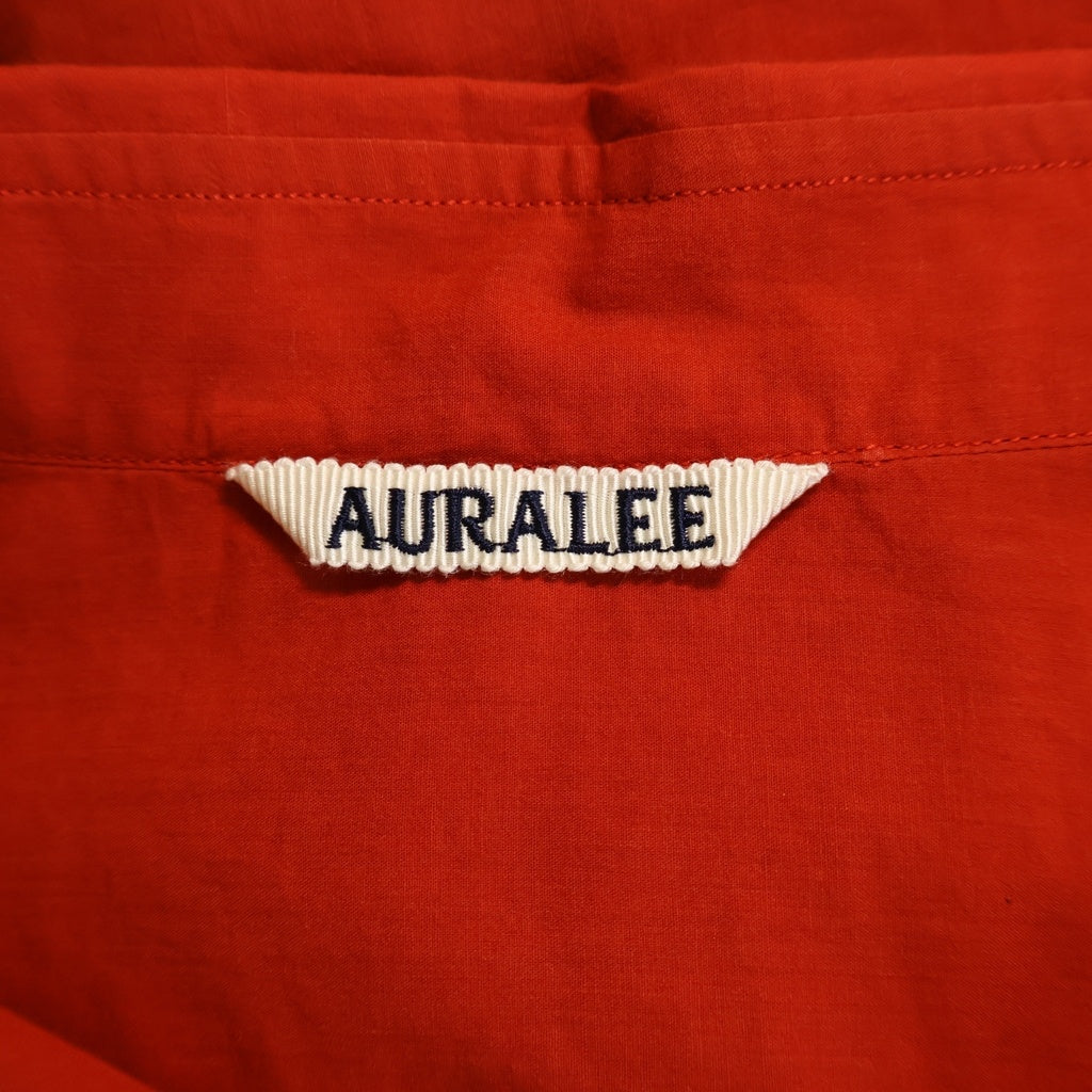 AURALEE(オーラリー) 26SS SUPER FINE COTTON LAWN SHIRT スーパーファインコットンローン 長袖ボタンシャツ レディース レッド A26SS03CL