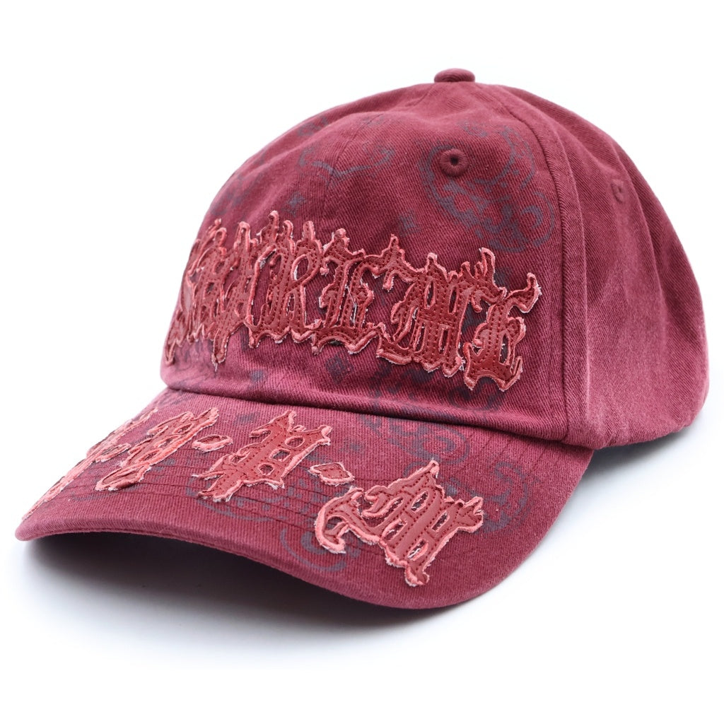 SUPREME(シュプリーム) 25SS Leather Applique 6-Panel レザーアップリケ 6パネルキャップ 帽子 レッド