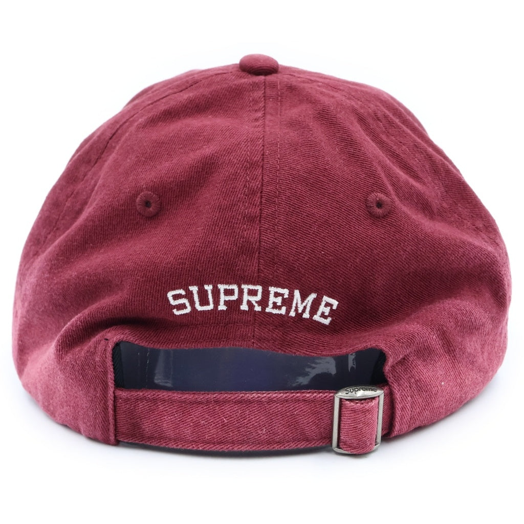 SUPREME(シュプリーム) 25SS Leather Applique 6-Panel レザーアップリケ 6パネルキャップ 帽子 レッド