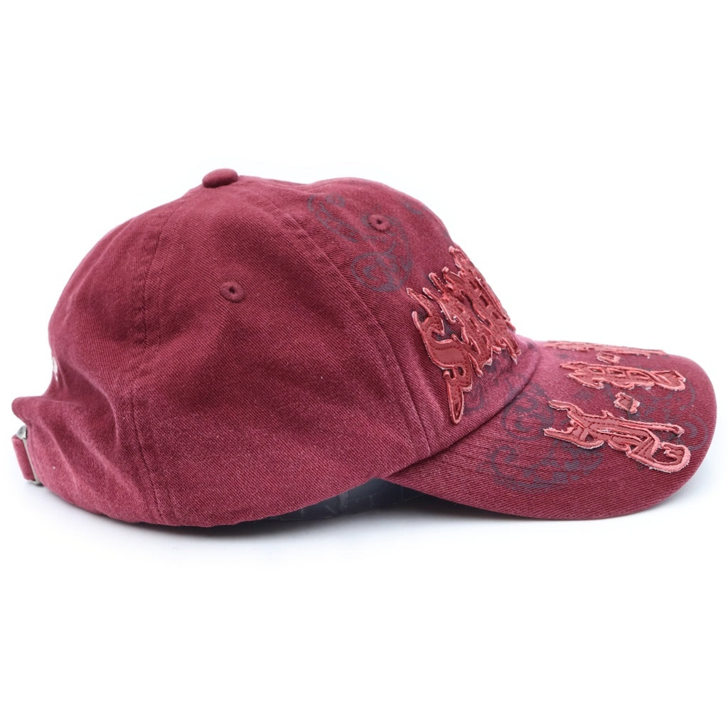 SUPREME(シュプリーム) 25SS Leather Applique 6-Panel レザーアップリケ 6パネルキャップ 帽子 レッド
