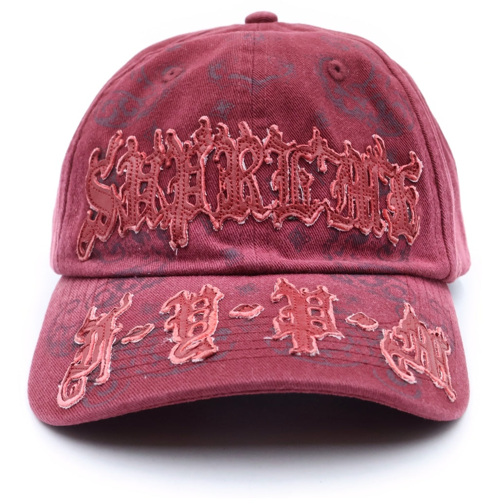 SUPREME(シュプリーム) 25SS Leather Applique 6-Panel レザーアップリケ 6パネルキャップ 帽子 レッド