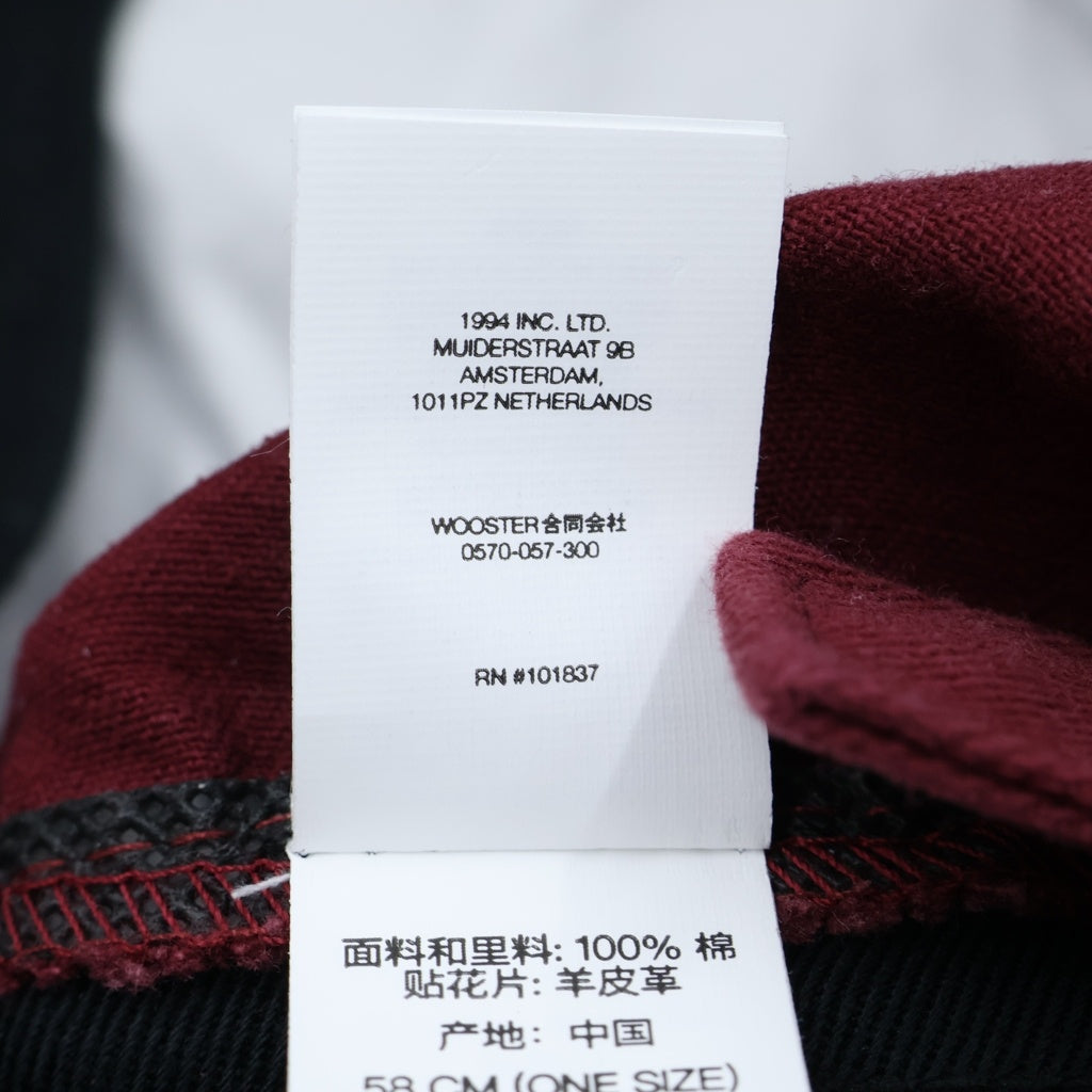 SUPREME(シュプリーム) 25SS Leather Applique 6-Panel レザーアップリケ 6パネルキャップ 帽子 レッド