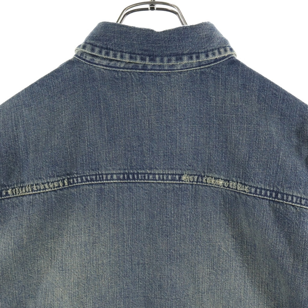 BALENCIAGA(バレンシアガ) 25AW DARK WASH DENIM OVERSHIRT ダークウォッシュ ヴィンテージ加工 デニムオーバーシャツ シャツジャケット インディゴ 849923 TTW76