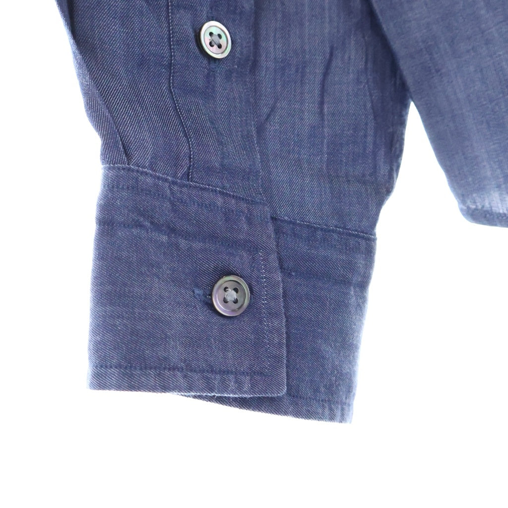 Porter Classic(ポータークラシック) 26SS ROLL UP SOFT CUPRO SHIRT ソフトキュプラ ロールアップ 長袖ボタンシャツ インディゴ PC-016-3360