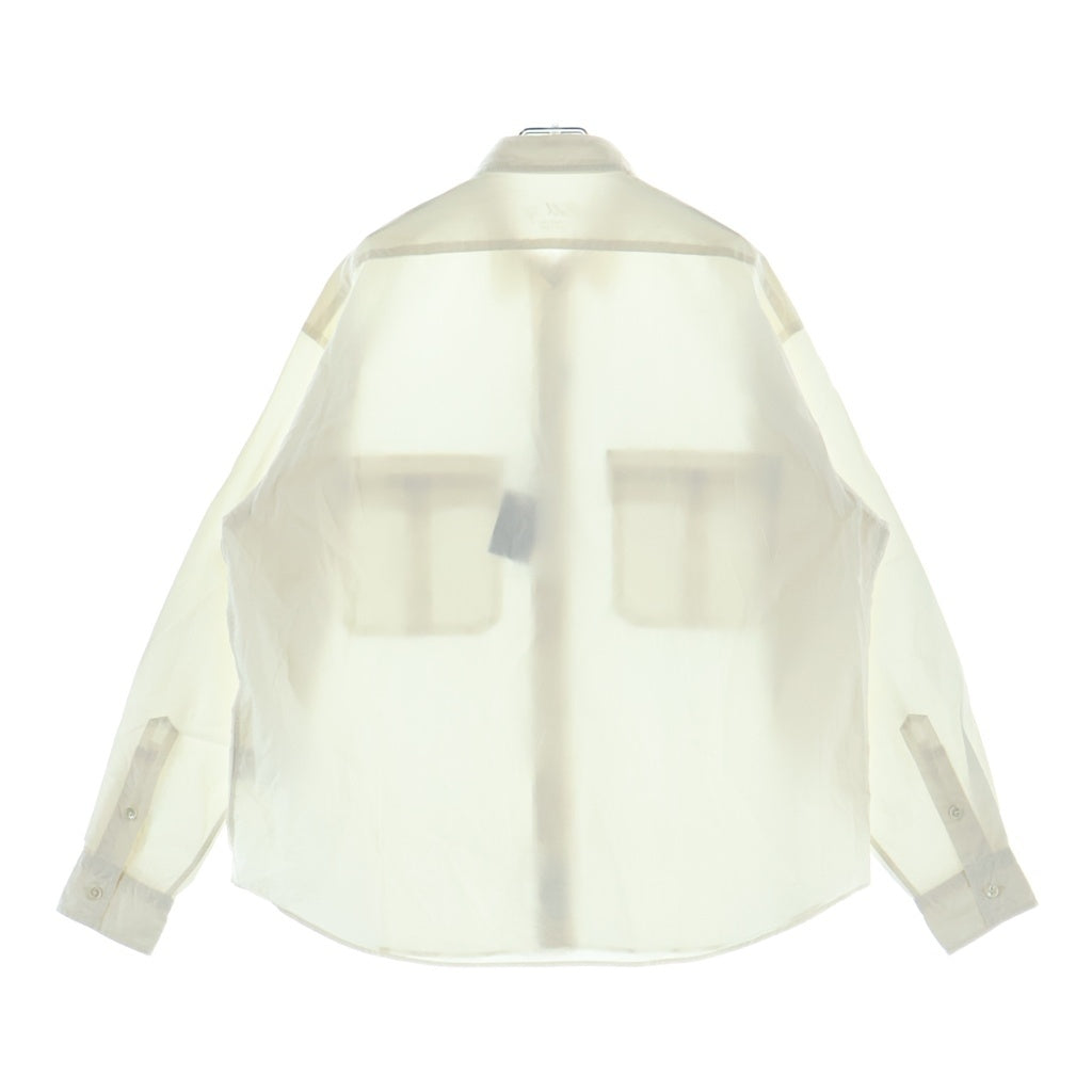 Porter Classic(ポータークラシック) 26SS ROLL UP COTTON SHIRT ロールアップ 長袖コットンボタンシャツ ホワイト PC-016-3365
