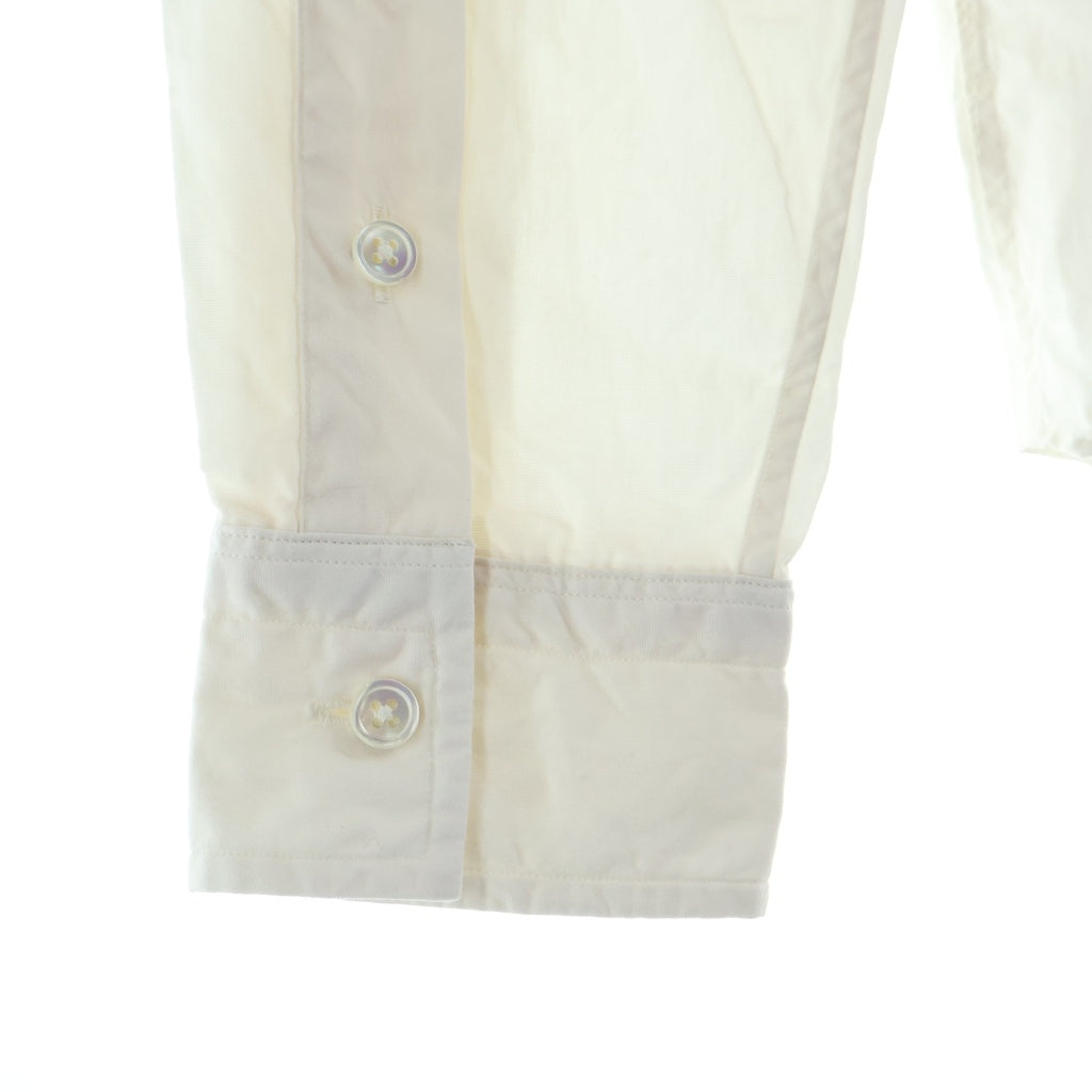 Porter Classic(ポータークラシック) 26SS ROLL UP COTTON SHIRT ロールアップ 長袖コットンボタンシャツ ホワイト PC-016-3365