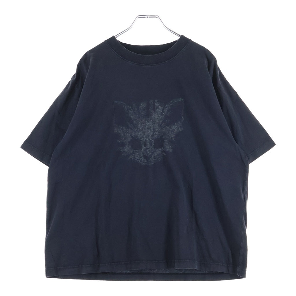 BALENCIAGA(バレンシアガ) KITTY CAT T-SHIRT MEDIUM-FIT キティキャット ミディアムフィット アートプリントTシャツ 半袖クルーネックカットソー レディース ブラック 850990 TTVC4
