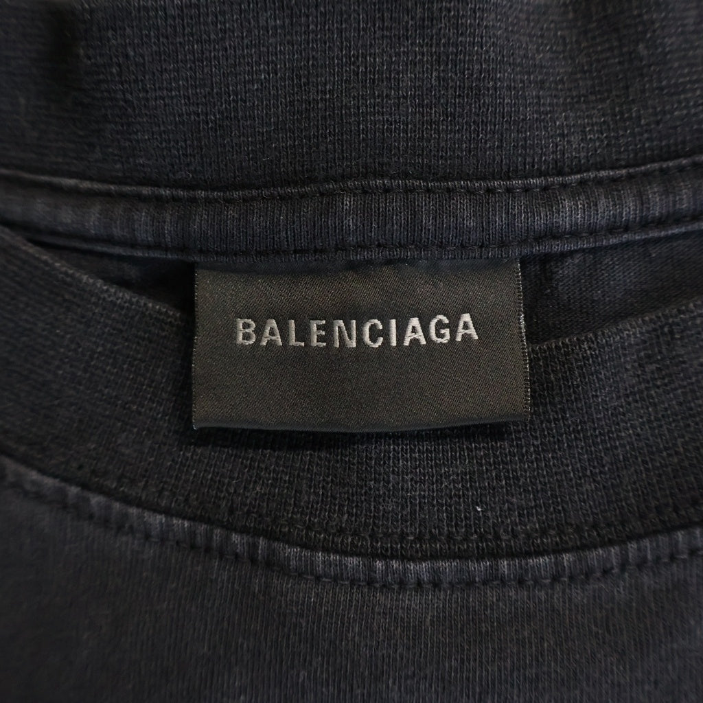 BALENCIAGA(バレンシアガ) KITTY CAT T-SHIRT MEDIUM-FIT キティキャット ミディアムフィット アートプリントTシャツ 半袖クルーネックカットソー レディース ブラック 850990 TTVC4