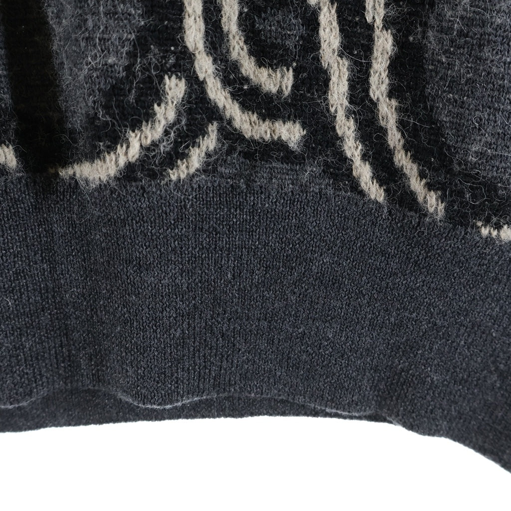 DRIES VAN NOTEN(ドリスヴァンノッテン) 幾何学総柄 アルパカウール混 ニットベスト レディース グレー