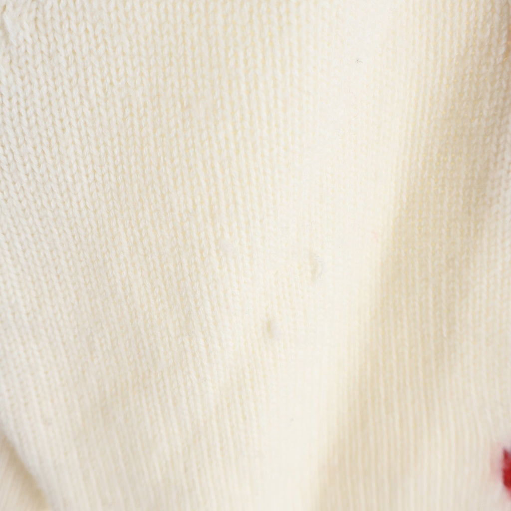Palace Skateboards(パレススケートボーズ) 24AW COSY KNIT アームスター ハートロゴデザイン ウール混 アクリルニットセーター ホワイト