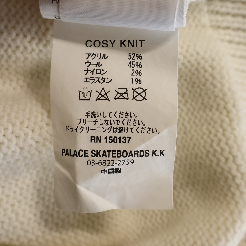 Palace Skateboards(パレススケートボーズ) 24AW COSY KNIT アームスター ハートロゴデザイン ウール混 アクリルニットセーター ホワイト