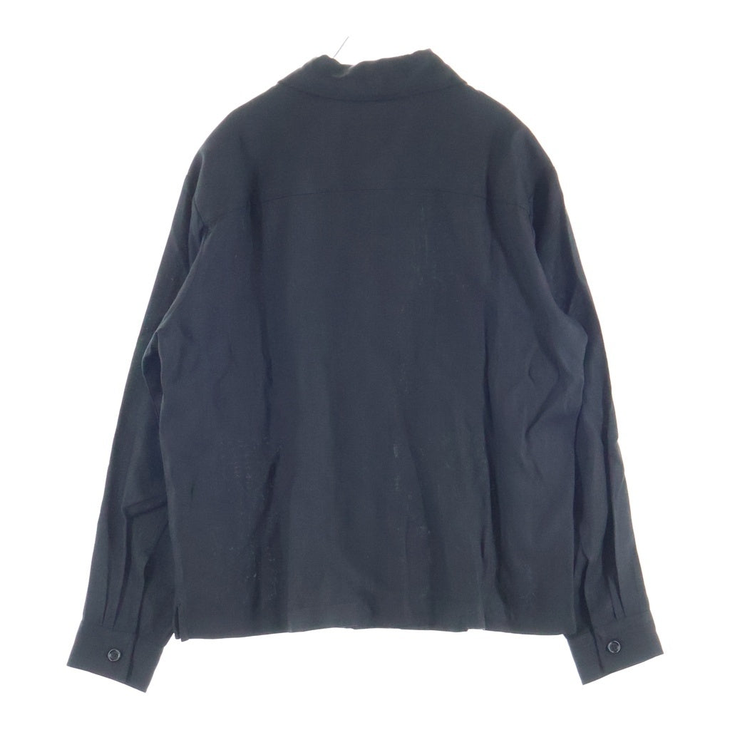 KITH(キス) 26SS &KIN TEXTURED RED RAYON ACE BUTTONDOWN テクスチャードビスコース エースボタンダウンシャツ ブラック KHM035145-001