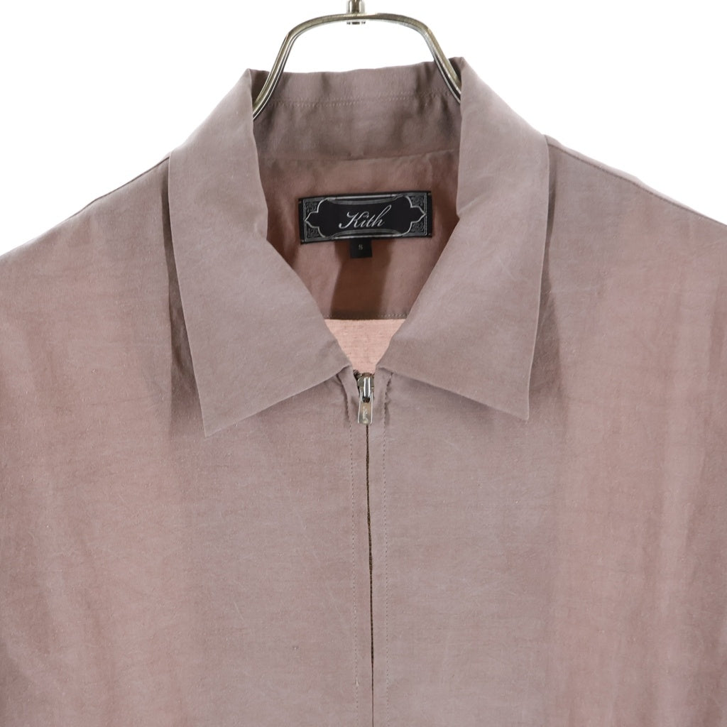 KITH(キス) 26SS CUPRO LINEN CONNOR BLOUSON JACKET キュプロリネン コナー ブルゾンジャケット ピンク KHM011257
