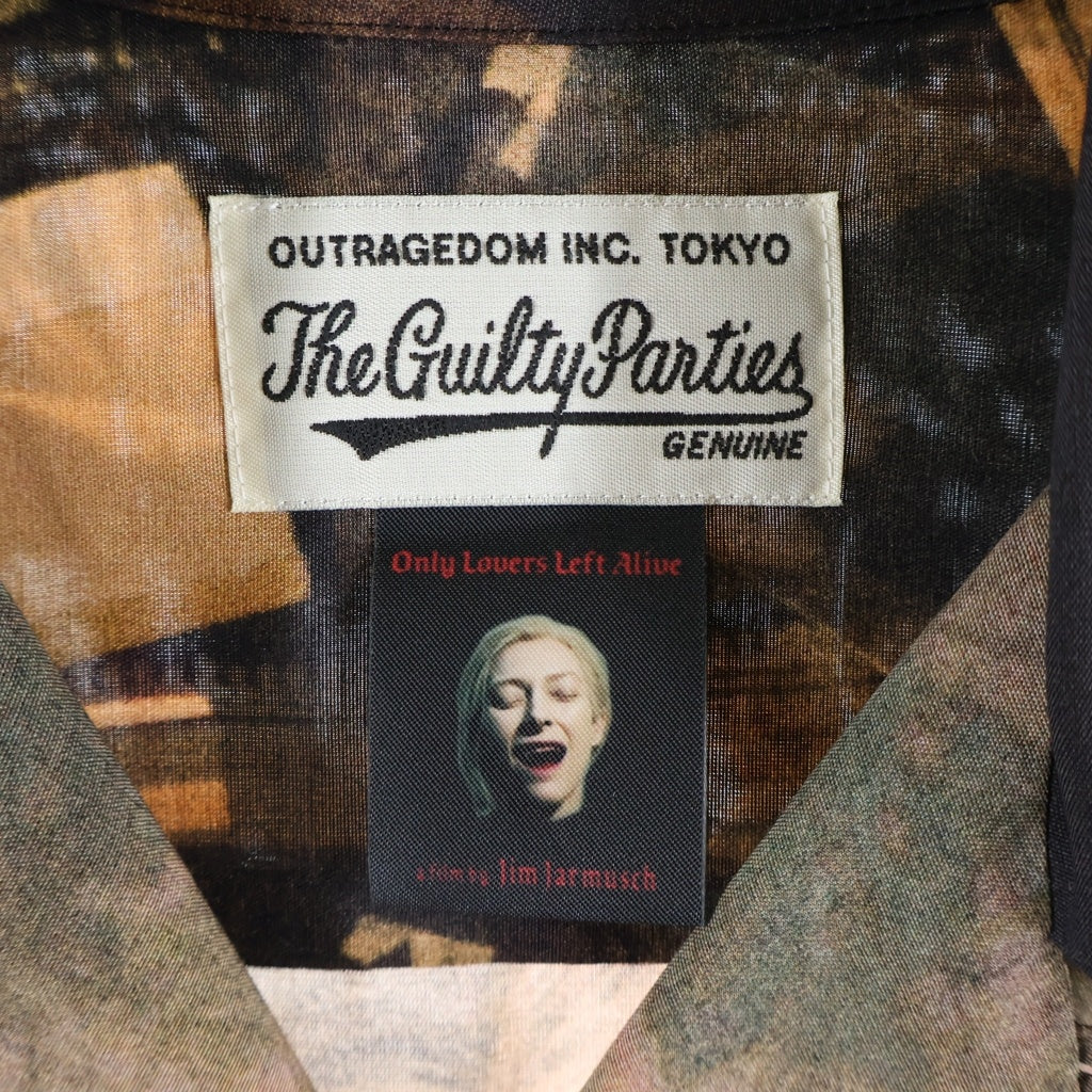 WACKO MARIA(ワコマリア) 21SS JIM JARMUSCH S/S HAWAIIAN SHIRT TYPE 2 ジムジャームッシュ 総柄ハワイアンシャツ 半袖レーヨン オープンカラーシャツ ブラック JIMJARMUSCH-WM-HI04