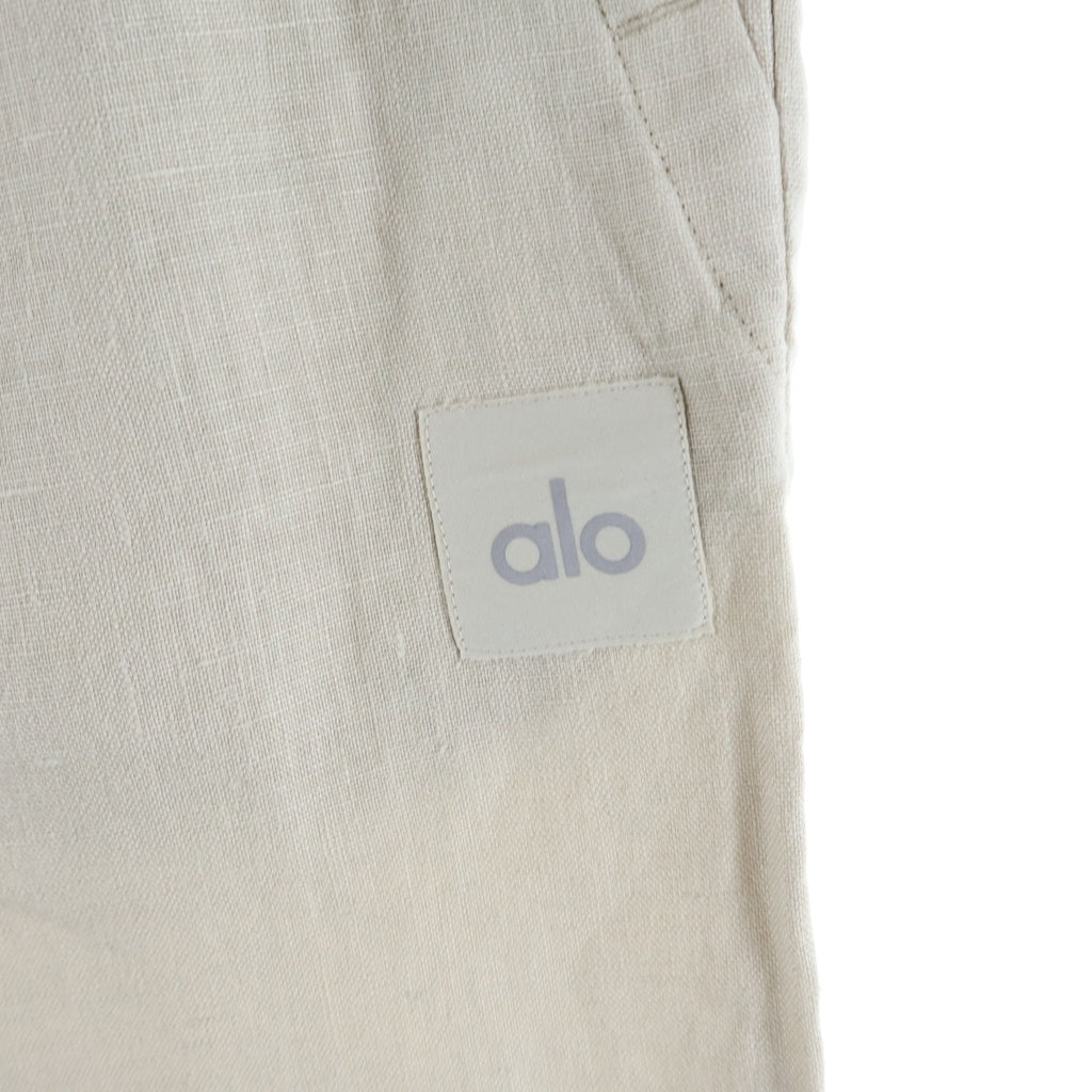 Alo Yoga(アローヨガ) LINEN DAYS STRAIGHT LRG PANT リネン デイズ ドローストリング ストレートパンツ レディース アイボリー M5267R
