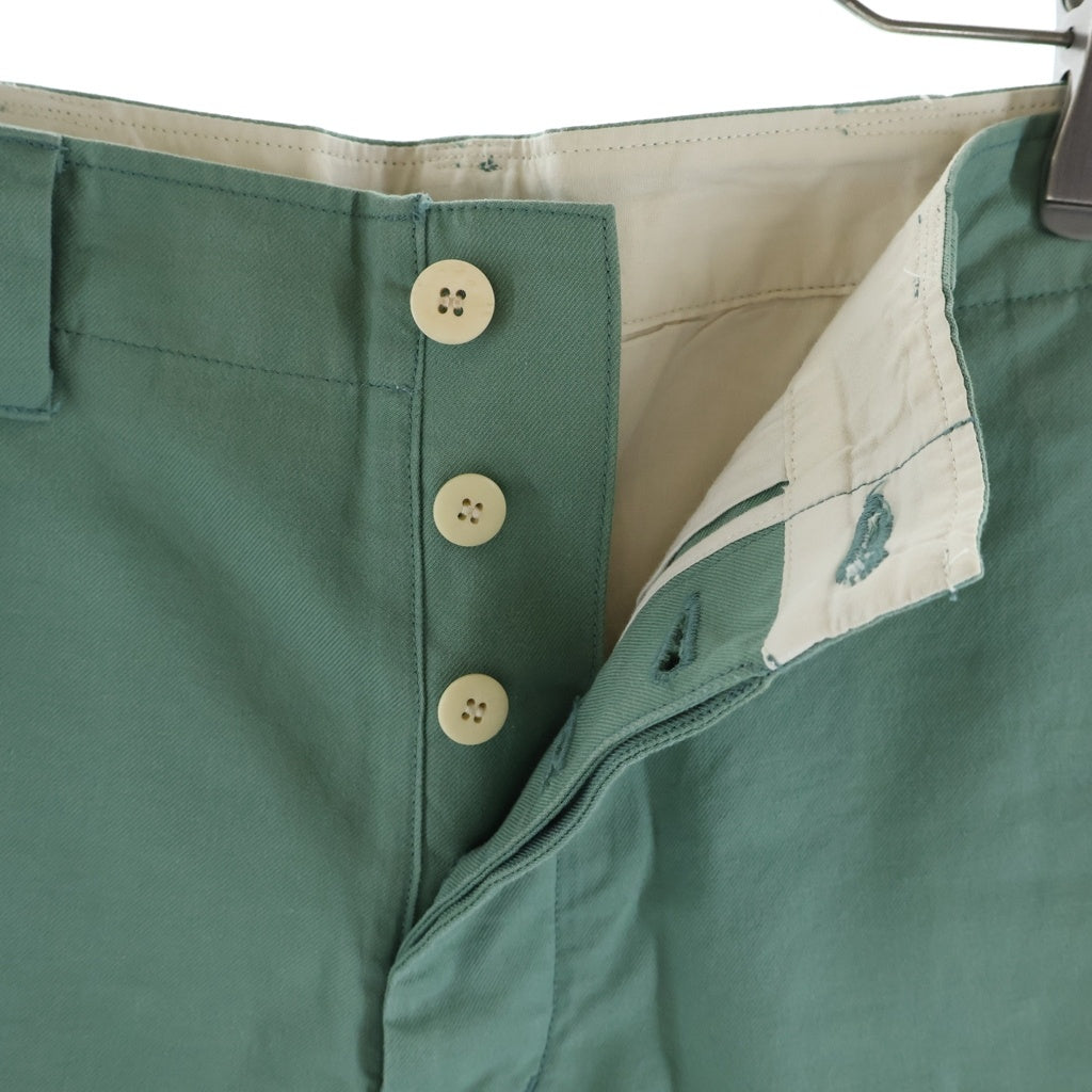 VISVIM(ヴィスヴィム) 23SS FIELD CHINO PANTS フィールド ボタンフライ ストレートチノパンツ グリーン 0123105008003