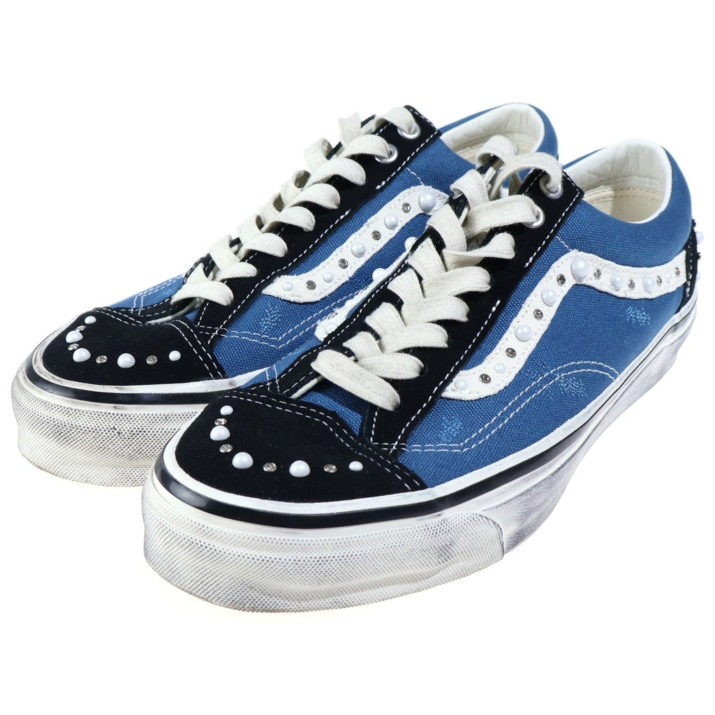 VANS(ヴァンズ) LX OLD SKOOL 36 PEARLIZED PACK プレミアム オールドスクール36 パールライズド ユーズド加工 ローカットスニーカー ブルー/ブラック US9/27cm VN000E8VYA6
