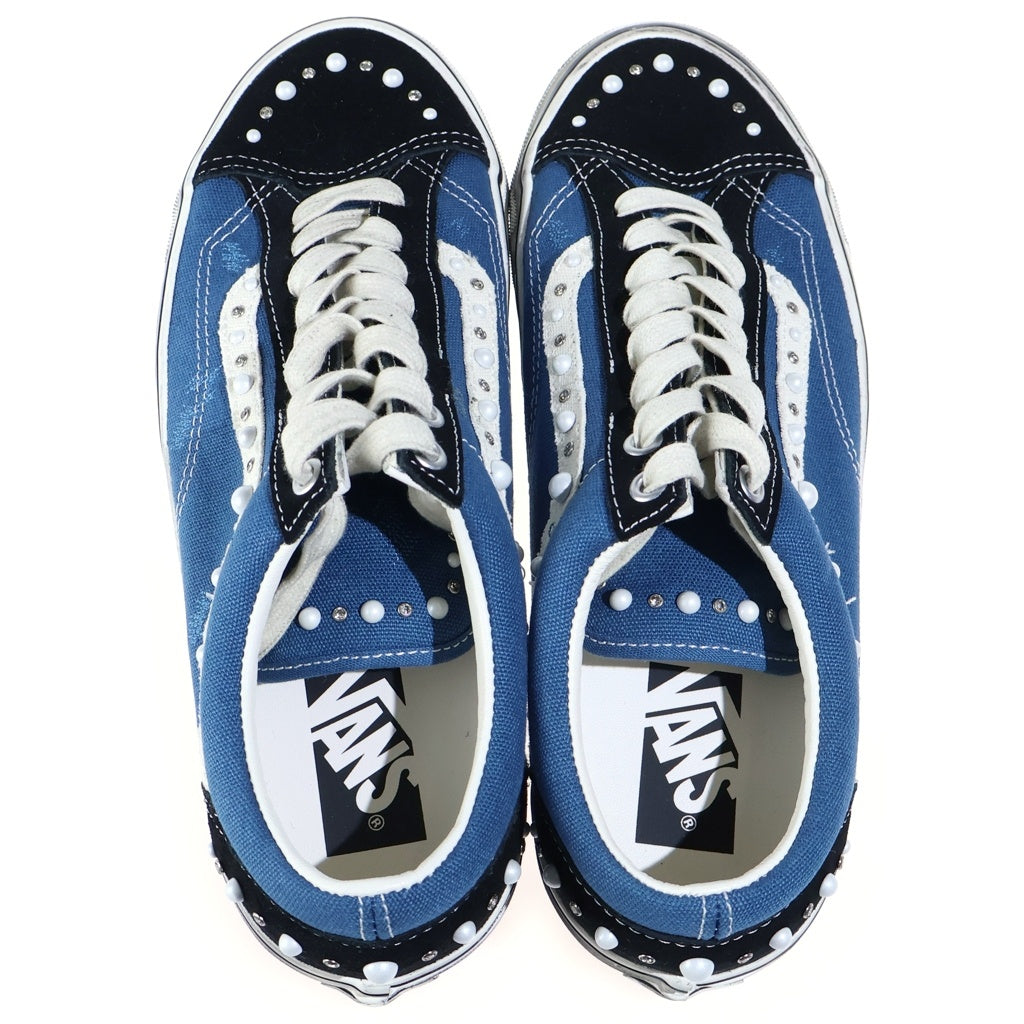 VANS(ヴァンズ) LX OLD SKOOL 36 PEARLIZED PACK プレミアム オールドスクール36 パールライズド ユーズド加工 ローカットスニーカー ブルー/ブラック US9/27cm VN000E8VYA6